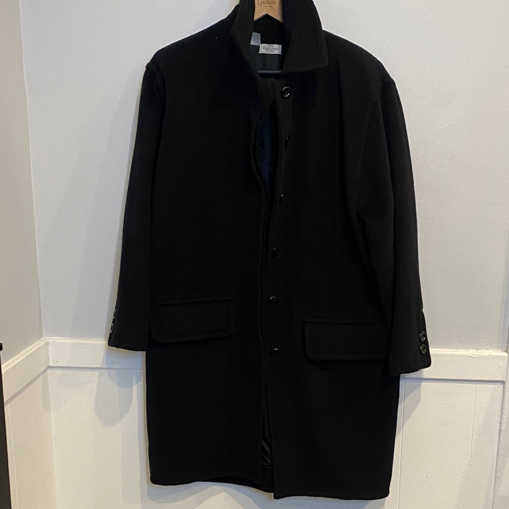 Valentino Womens Classic Black Trench Coat